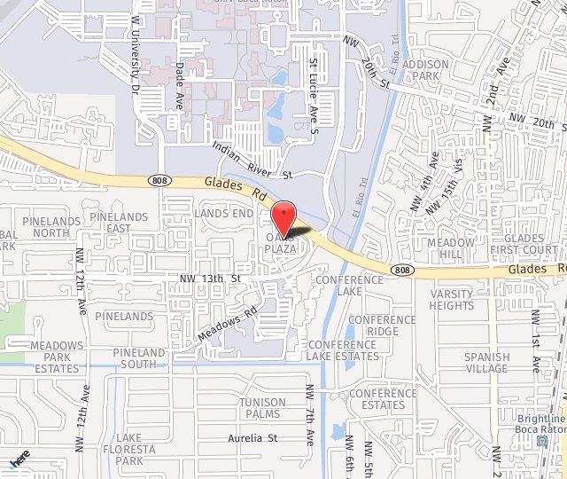 Location Map: 660 Glades Rd Boca Raton, FL 33431