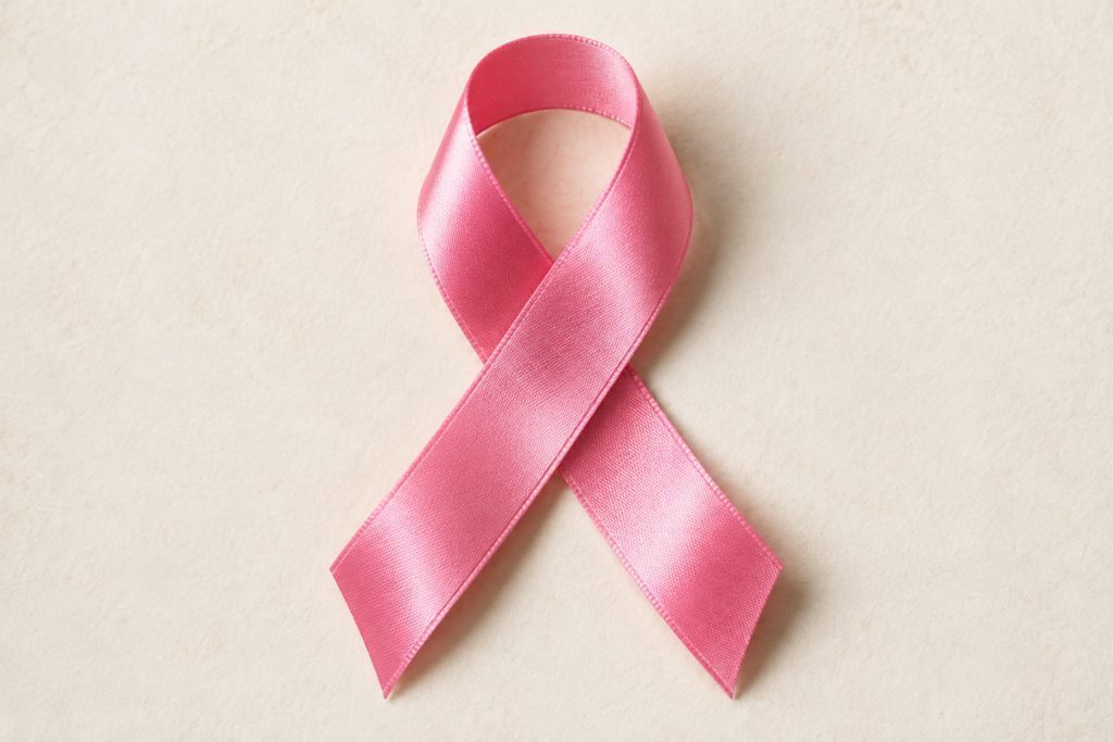 Pink ribbon for Breast Cancer Awareness Month